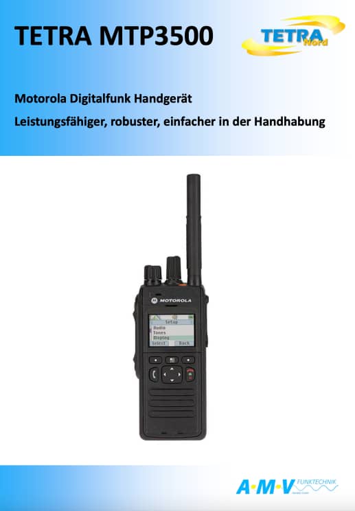 Prospekt - TETRA MTP3500 Motorola Digitalfunk Handgerät